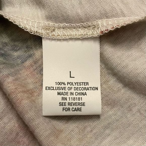 Y2K Floral Watercolor Roses Paisley Peplum Embellished Tank Top Size Large Women - Picture 5 of 5